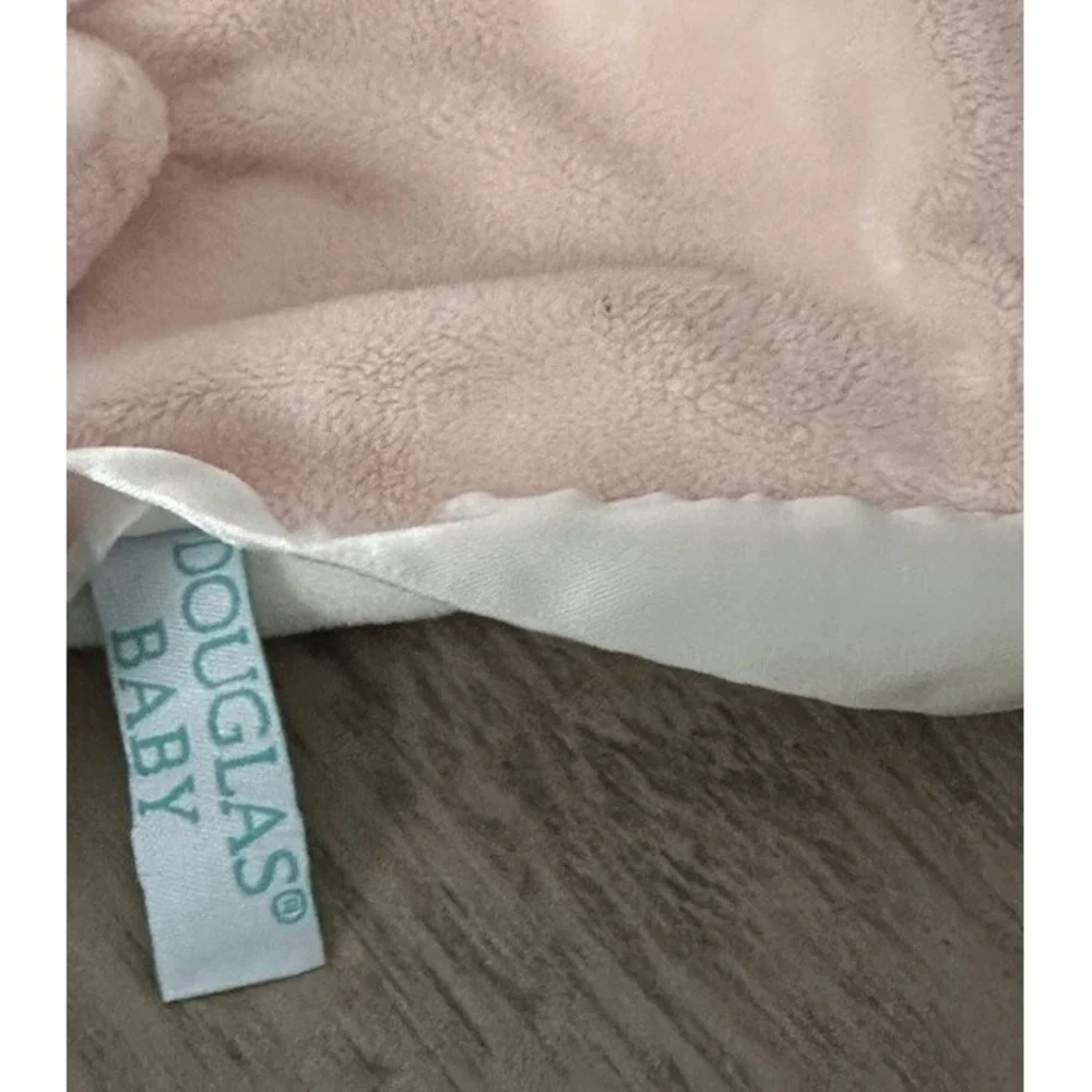 Douglas Baby Girl Lovey Security Blanket Pink Plush Elephant Satin Edge